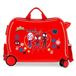 Marvel Spiderman Spidey and Friends Valise Enfant Rouge 50x39x20 cms ABS Rigide Serrure latérale à combinaison 34L 1.8 kgs 4 Roues Bagage à Main