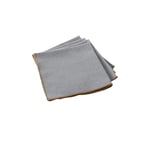 Lot de 4 Serviettes en Tissus Gris, 40x40cm, Aspect Lin, en Coton recyclé 180gr/m², Finition Design Bourdon Naturel Beige, Collection de Linge de Table Lina Tendance bohème Chic, Enjoy Home