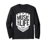 Music Is My Life Sounds Listening Melody Beats Vibes Lover Long Sleeve T-Shirt