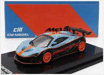 CM-MODELS CM64 P1GTR 01 Mclaren - P1 GTR N 0 2015 - Black Lumière Bleu Orange -