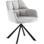 Wahson Office Chairs - Fauteuil de Salon en Velours Chaise de Bureau Pivotante avec Accoudoirs pour Chambre, Gris