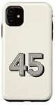 Coque pour iPhone 11 Number Forty Five #45 pour uniforme d'équipe sportive