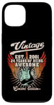 Coque pour iPhone 13 24e anniversaire 24 ans guitariste amateur de guitare né 2001