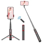 Colorlizard Selfie Stick Phone Tripod, Lightweight Aluminum All in One Extendable Selfie Sticks with Wireless Bluetooth Remote and 270° Rotation Mini Tripod for iPhone /Android Phones… (Red)
