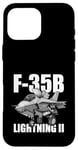 Coque pour iPhone 16 Pro Max F-35B Dessin animé amusant avions de chasse militaire