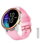 NotoCity for Garmin Venu Strap, 20mm Watch Band Soft Silicone Replacement for Garmin Vivoactive 3 Forerunner 645 Forerunner 245 Vivomove 3S(44mm) Smartwatch(pink L)