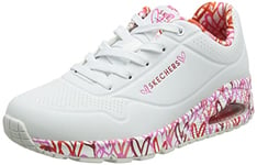 Skechers Femme UNO Loving Love Sneakers, White, 37 EU
