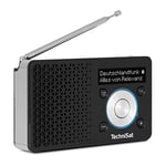 TechniSat DIGITRADIO 1 - Radio Dab+ Portable avec Batterie (Dab, FM, Haut-parleurs, Prise Casque, Mémoire de favoris, Ecran OLED, Petit, 1 Watt RMS) Noir/Argent