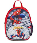 SEVEN Children's Nursery Backpack, Small, DISNEY – Spider-Man, Red Blue – Marvel Merchandising – Side Pockets for Water Bottles, Front Pocket, Nursery Backpack, Kid School Backpack, Red Blue, Taglia