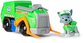 Paw Patrol - Pat Patrouille - Véhicule Figurine Rocky - Voiture Figurine Pat Patrouille À Collectionner - Pat Patrouille Jouet - Jouet Plastique Recyclé - Voiture Enfant - Jouet Enfant 3 Ans Et +