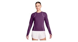 Maillot manches longues nike running division violet femme