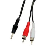 Sbox 3.5-2RCA-M/M-2, 3,5 mm m.->2xRCA M, 2 metrinen kaapeli