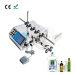 Electric Liquid Filling Machine 2/4/6 Heads Peristaltic Pump Electric Digital Control Bottle Filler for Water, Edible Oil, Oral Liquid, Perfume, Spray Bottle, Milk, Beverages