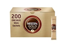 NESCAFÉ Gold Blend Medium Roast Instant Coffee Sachets - 200 x 1.8g Sticks