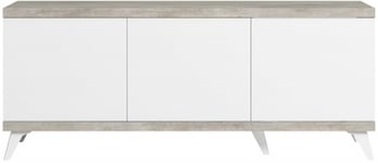 Status Treviso Day Grey Italian 3 Door TV Unit, 151cm with Storage for Television Upto 60inch Plasma