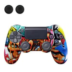 Skal för Sony PlayStation 4 Pro Slim PS4 Anti-Slip Silikon Skin Cover - Blå Y