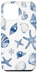 iPhone 12 Pro Max Blue Seashell Coastal Summer, Starfish, Women Case