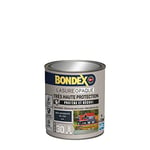 BONDEX - Lasure Opaque Très Haute Protection - Protège et Décore - Direct tous bois - Rendu parfait sans trace - 1 L - Gris Anthracite RAL 7016