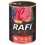 Rafi Adult, 24 x 400 g - Med biff, bær og tyttebær