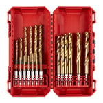 Milwaukee Shockwave HSS-G TiN Red Hex 19 Piece Metal Drill Bit Set 4932493866