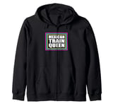 Womens Mexican Train Queen Dominoes Queen Zip Hoodie