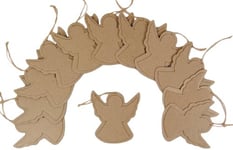 Country Love Crafts Angel Hanging Tag Papier Mache, Pack of 12