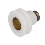 Amig - Roulement pour Cabine de Douche | Lot de 2 Unités | Ø 22 x 19 mm | Roulement Angulaire et Vis M5x8 | Pour Porte Coulissante de Douches de Salle de Bain | Nylon Blanc