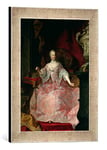 Kunst für Alle 'Image encadrée de Martin II Mytens Empress Maria Theresa (1717–80) 1744, d'art dans Le Cadre de Haute qualité Photos Fait Main, 30 x 40 cm, Argent Raya