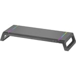 Mars Gaming MGS-One (Noir) - Support pour moniteur - rétroéclairage RGB - support pour mobile-tablette - Port USB