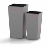 Siena Garden Eco Nizza Lot de 2 Pots Jardinière Gris