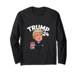 Trump A Cute Moo Deng Joins the Campaign Trail Long Sleeve T-Shirt