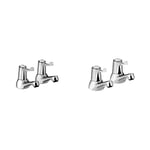 Bristan VAL2 1/2 C CD Value Basin Taps, Chrome & VAL2 3/4 C CD Value Bath Taps, Chrome