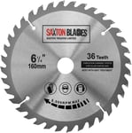 Saxton Lame de scie circulaire TCT 160 mm x 20 mm x 36 dents pour TS55 Festool Bosch Makita, etc..[G219]