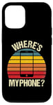 Coque pour iPhone 12/12 Pro Funny Vintage Retro Où est mon téléphone Smartphone Téléphone portable