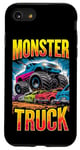 iPhone SE (2020) / 7 / 8 Monster Truck Crushing Cars Art for Monster Truck Lovers Case