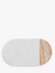 John Lewis Marble Serving Board, White/Amber