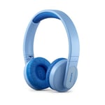 Philips TAK4206BL Casque Circum-Aural Bluetooth pour Enfants, Lumières LED Colorées, Application avec Contrôle Parental et Limite de Volume de 85 DB, équipé de Coussinets d’Oreille Souples (Bleu)