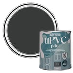 Rust-Oleum Black uPVC Door and Window Paint In Satin Finish - Natural Charcoal-TRUE BLACK 750ml