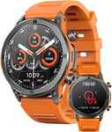 Montre Connectée Homme Smartwatch Android Etanche Sport Podometre Bluetooth Téléphone Compatible Ios Fitness Smart Watch Ado Orange