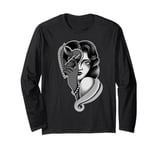 Devil is a Woman American Traditional Tattoo Flash Long Sleeve T-Shirt