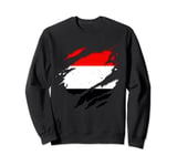 Proud Yemeni Shirts | Torn Ripped Yemen Flag Sweatshirt