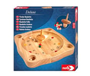 noris 606101930 Deluxe Roulette tyrolienne, Jeu en Bois Classique des Alpes, avec toupie, idéale pour Les Enfants à partir de 6 Ans