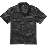 Brandit Men's US Shirt Shortsleeve Jacket, Darkcamo, S