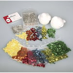 Rayher Kit créatif 3D paillettes sequins MOINEAUX, multicolore, 10 pces., 5cm, arts créatifs, décoration-39248000