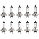 10pcs H7 12V 55W ampoules super lumineuses ampoule halogène xénon longue durée de vie pour feu de croisement feux de route Bluedeer