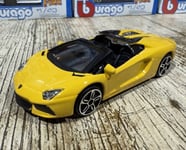 Bburago Lamborghini Aventador LP700-4 2013 Roadster Yellow  1:43 - BU30249Y