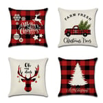 Christmas Pillow Cases Cotton Linen Sofa Cushion Cover Home Deco 2