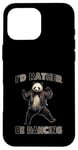 Coque pour iPhone 16 Pro Max Je préfèrerais danser avec Panda Fun