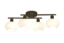 ELBA Plafond Bad 4L 60cm Svart/Opalvit IP44