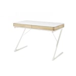 Bureau droit scandinave blanc/chêne Hongrie Blanc BUKAREST : bureau